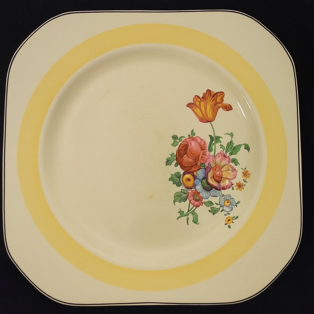 Vintage Woods Ivory Ware Floral Dinner Plate – Made in England